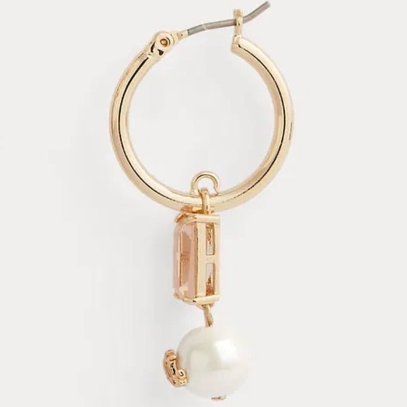 LAUREN Ralph Lauren ELEGANT GOLD-TONE HOOP EARRINGS 🌟NWT🌟 - Picture 3 of 10